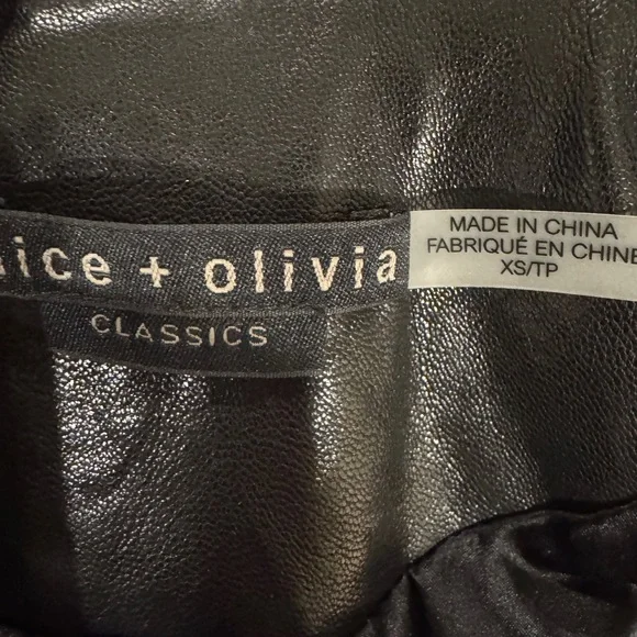 Alice+Olivia goat leather coat XS like new - Picture 4 of 9